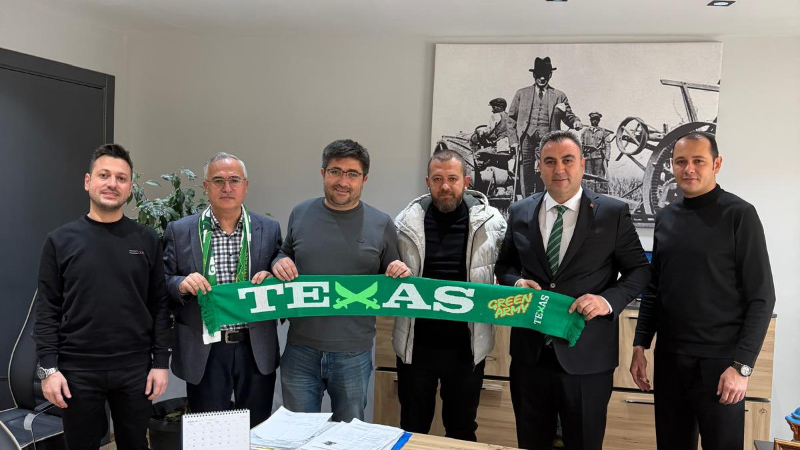 Teksaslı Bursasporlular Derneği’nden Mehmet Aydın Saldız’a ziyaret