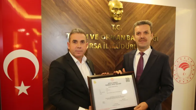 Bursa'da 7 tarımsal örgüte 'Birinci Derece' belge